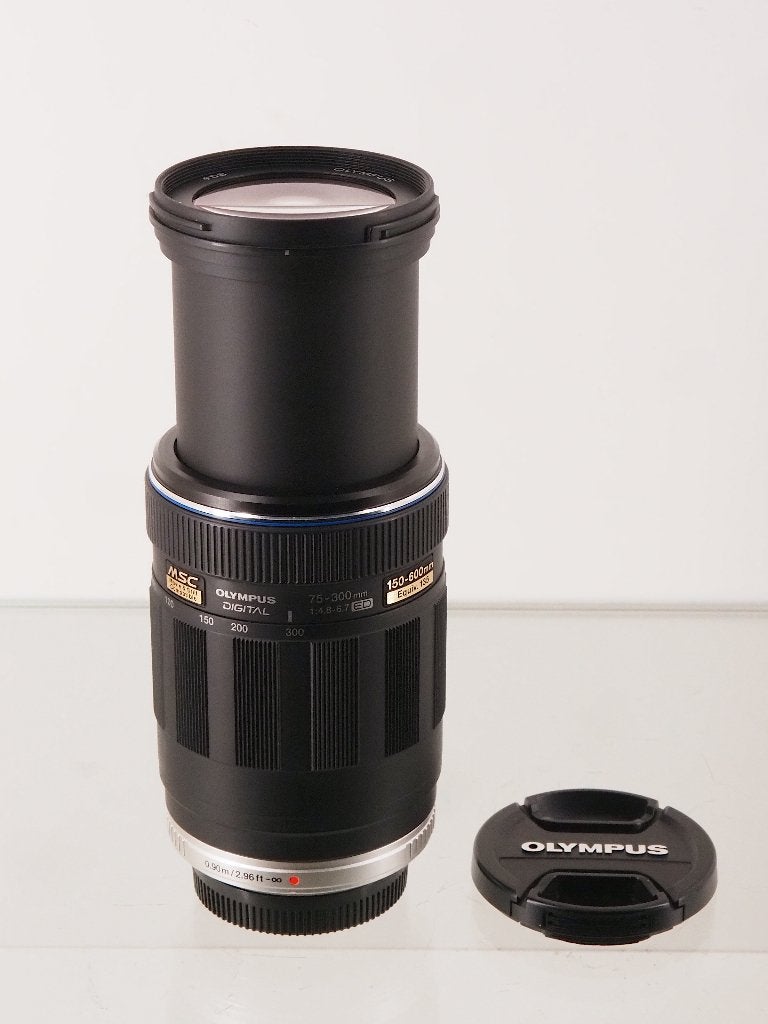 OM-system / Olympus mft 75-300mm F4.8-6.7 ED MSC TELELENS, Audio, Tv en Foto, Gebruikt, Handmatige focus, Olympus, Telelens