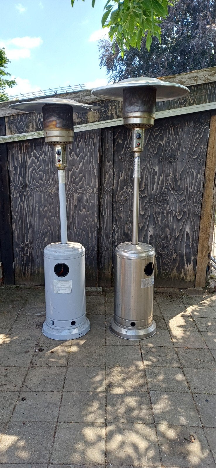 2 stuks Terrasverwarmers, Ophalen, Gebruikt, Gas, Vloer