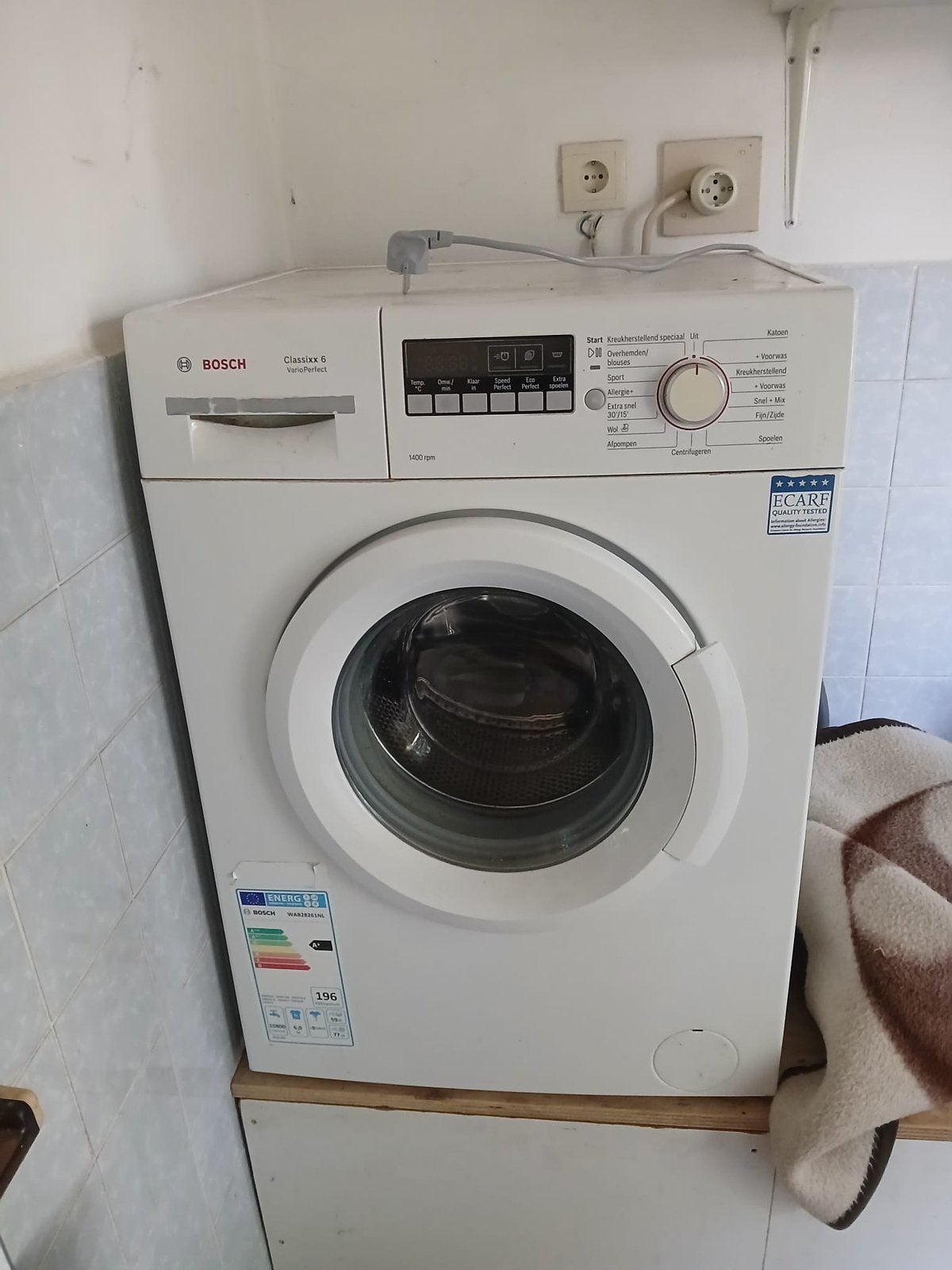 Bosch Classixx 6 VarioPerfect wasmachine, Ophalen, Minder dan 85 cm, Zo goed als nieuw, 1200 tot 1600 toeren