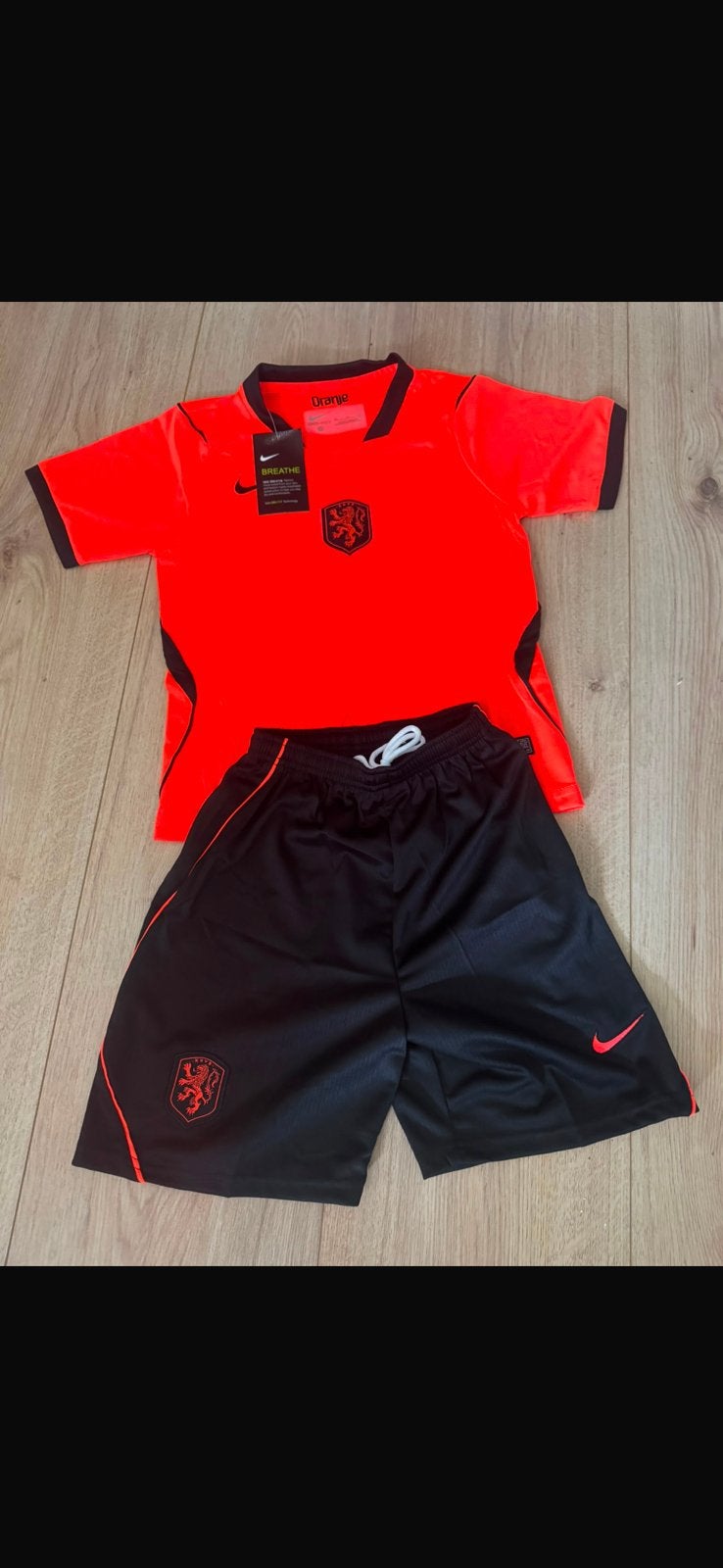Nederlands Elftal Thuis Kinder set, Maat XS of kleiner, Verzenden, Zo goed als nieuw, Shirt