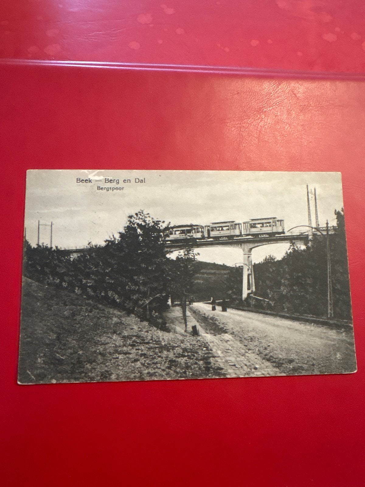 Oude fotokaart Beek Berg en Dal Bergsspoor, Ophalen of Verzenden, Voor 1920, Gelopen, Gelderland