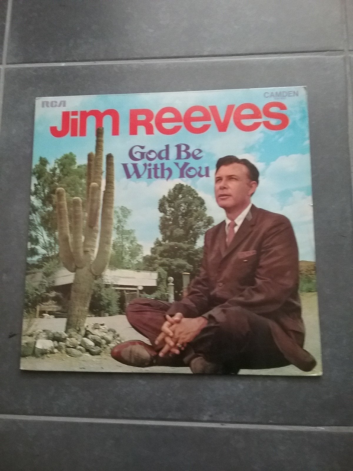 LP  JIM REEVES: "God Be With You" 1971, LP, Gebruikt, Traditioneel en Volksmuziek, Ophalen of Verzenden
