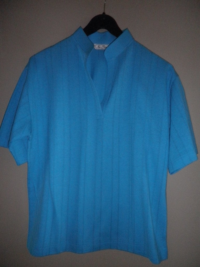 Turquoise Ina Rigi T-shirt/polo - Maat M, Maat 38/40 (M), Ophalen of Verzenden, Korte mouw, Gedragen