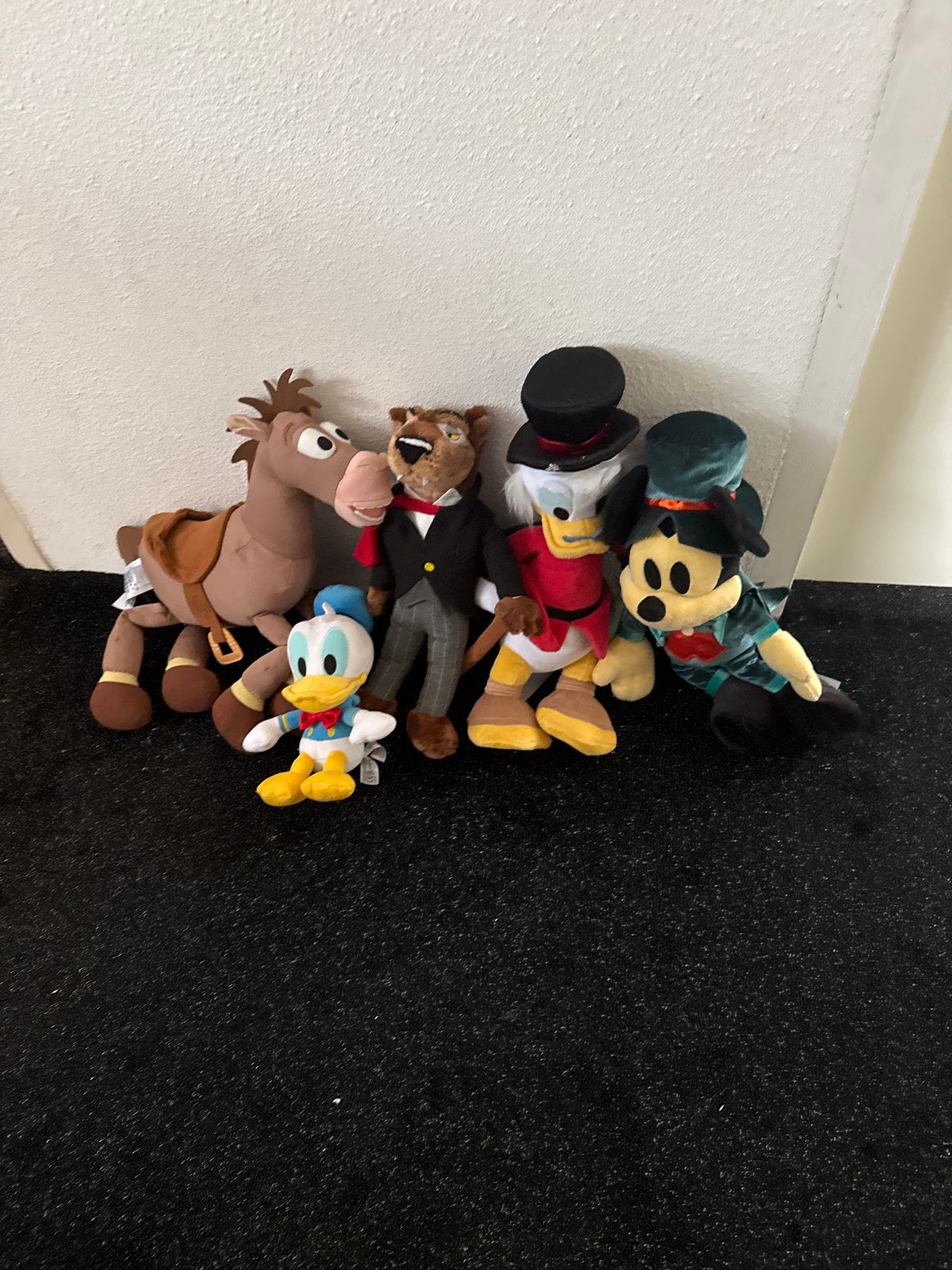 Disney knuffels: Dagobert Duck, Mickey Mouse, Donald Duck, B, Paard, Gebruikt, Disney, Ophalen of Verzenden