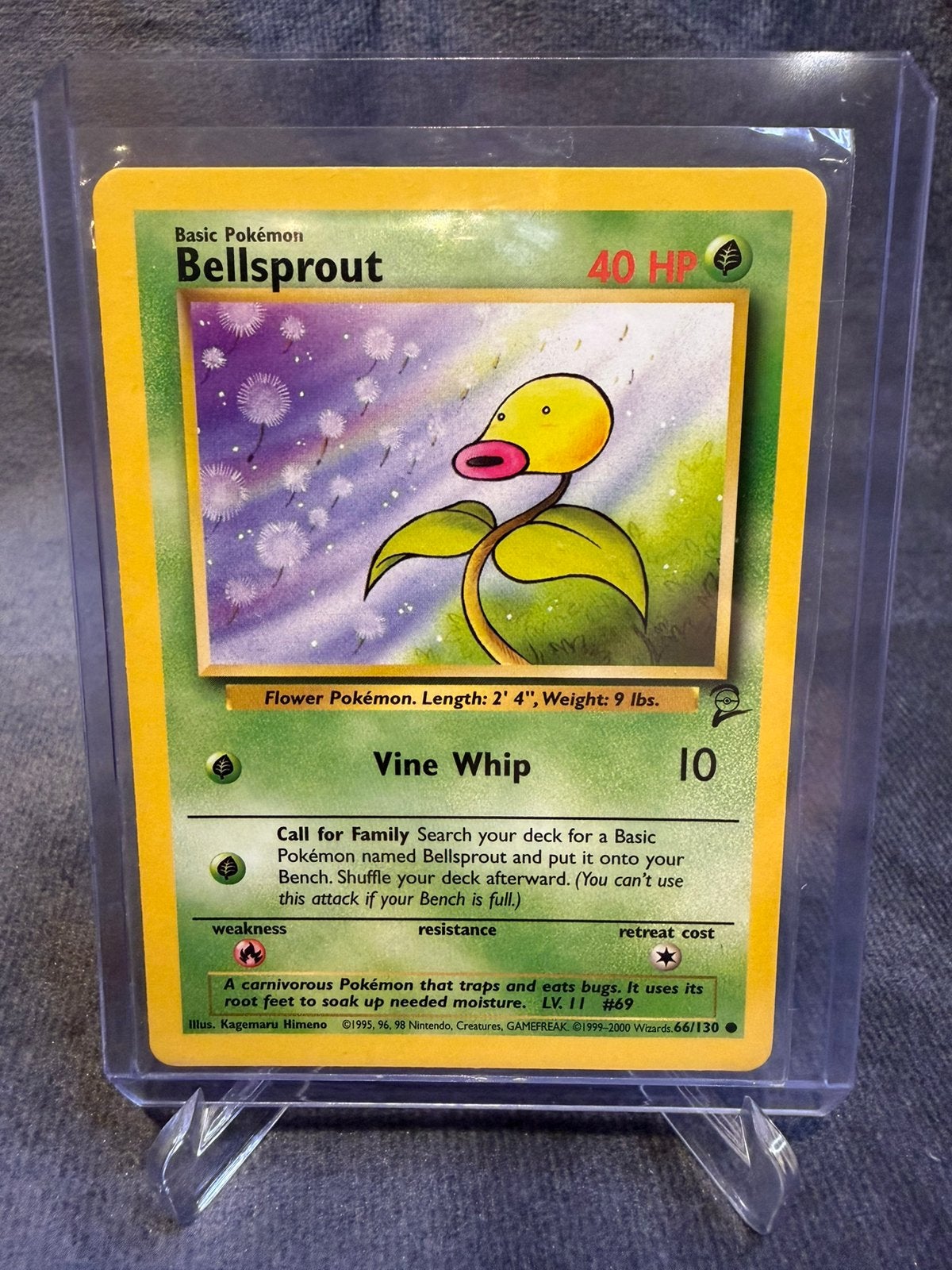 Pokémon Bellsprout 66/130 – Base Set 2 – Vintage – NM, Hobby en Vrije tijd, Verzenden, Zo goed als nieuw