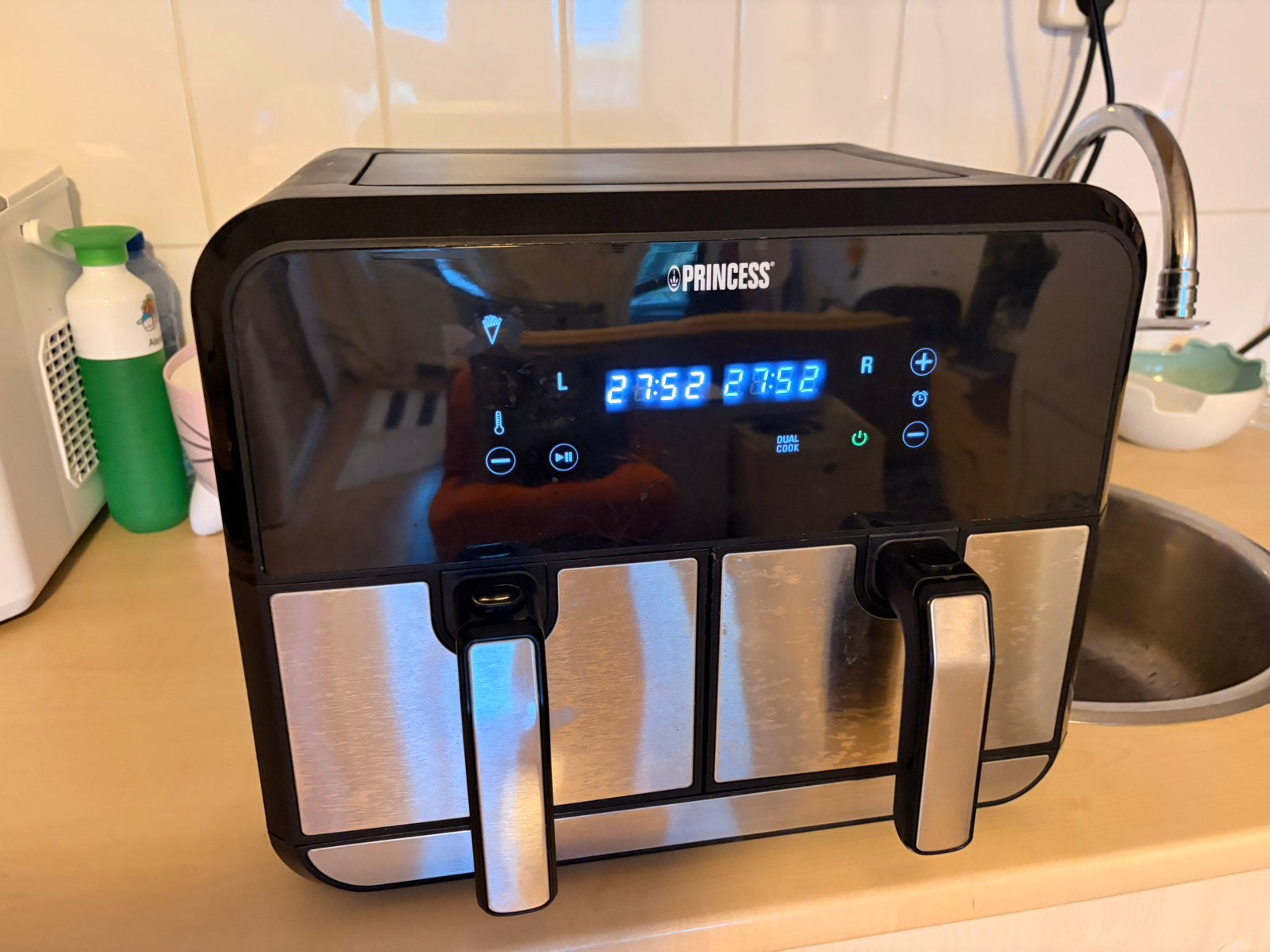Princess 182068 Double Basket Airfryer (Dubbele Mand), Ophalen, Gebruikt, Airfryer XL, 1500 gram of meer