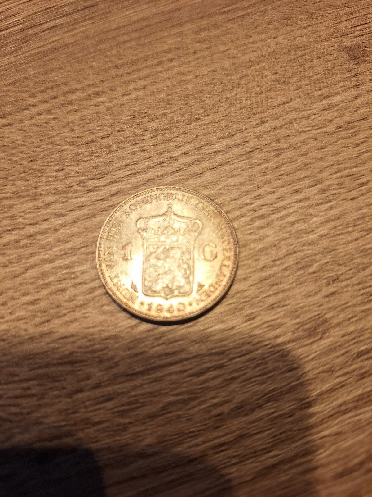 Zilveren gulden 1940 Koningin Wilhelmina, 1 gulden, Zilver, Ophalen of Verzenden, Koningin Wilhelmina