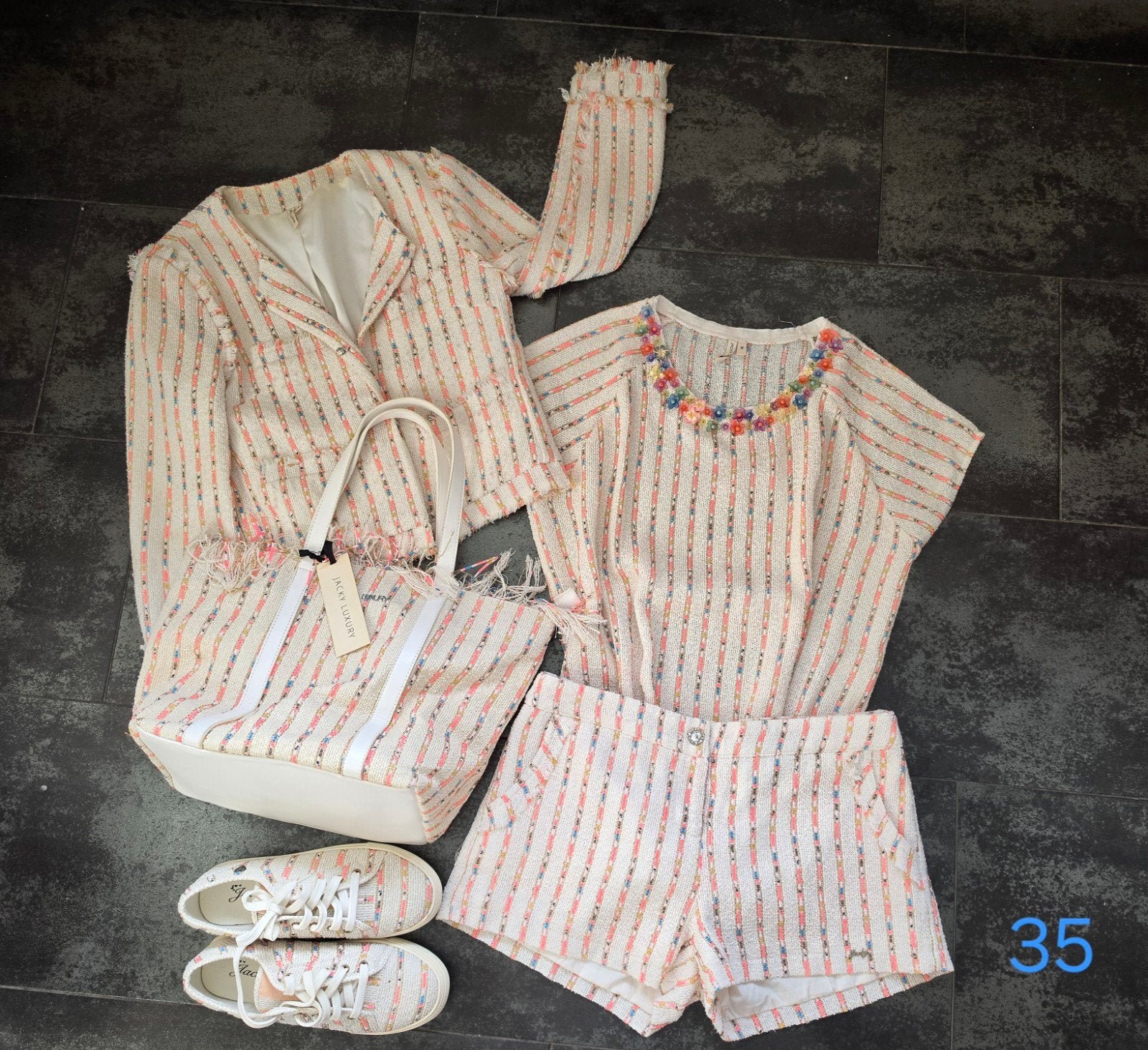 Jacky Luxury complete set: jasje, top, short, tas & sneakers, Jacky Luxury, Ophalen of Verzenden, Nieuw