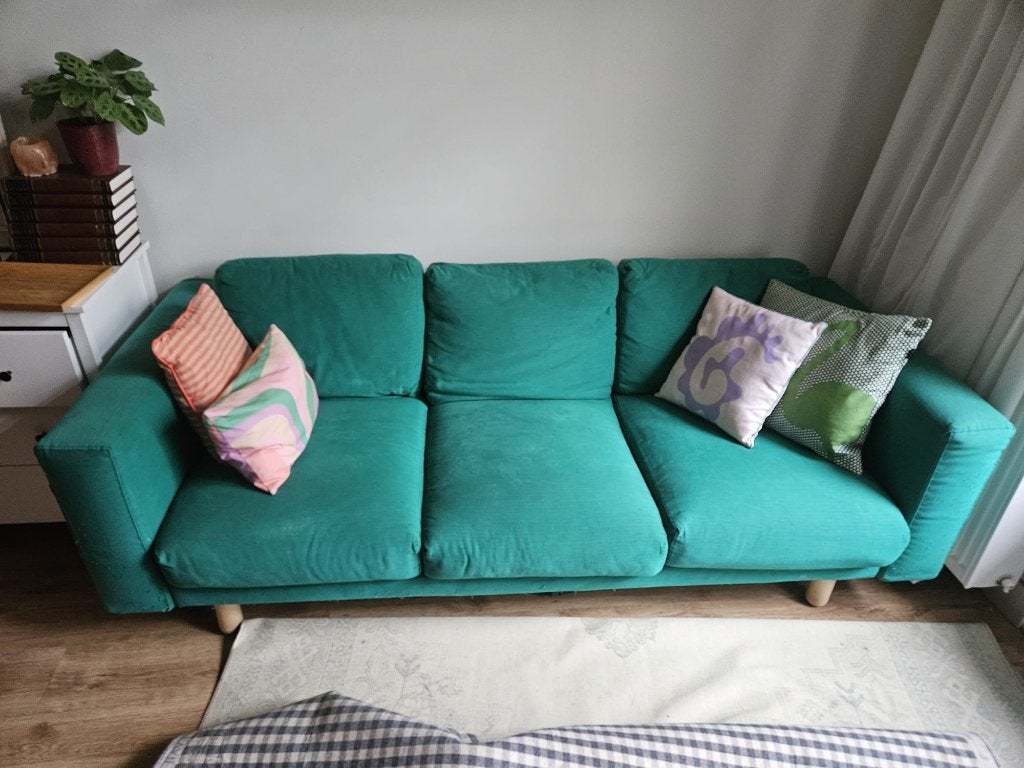 Groene 3-zits bank IKEA, Ophalen, Gebruikt, Driepersoons, 75 tot 100 cm