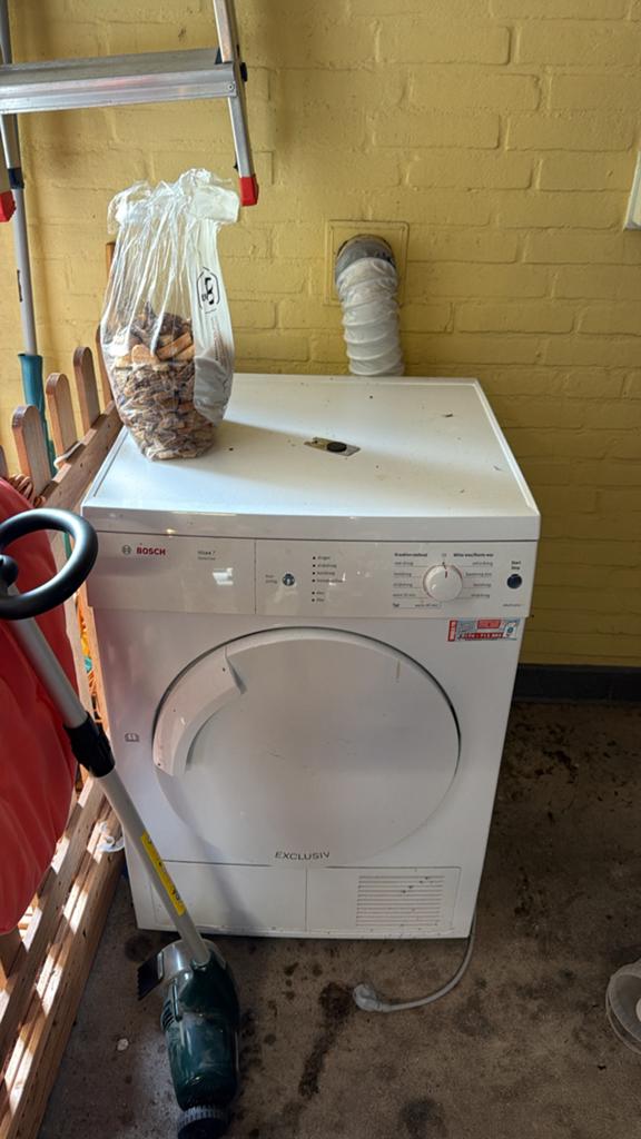 Bosch Droger & Miele Wasmachine - Set, 6 tot 8 kg, Gebruikt, Luchtafvoer, Ophalen of Verzenden