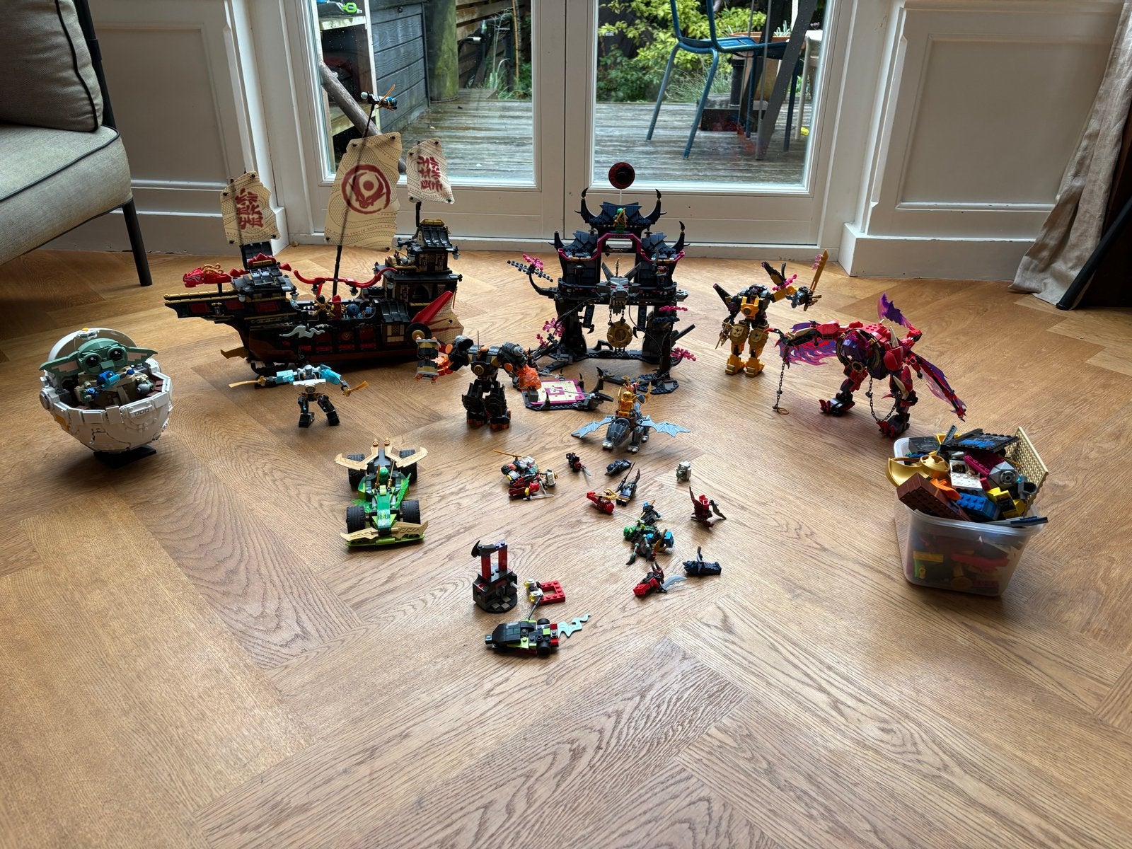 Grote LEGO Ninjago en Star Wars set met Baby Yoda, Gebruikt, Lego, Ophalen of Verzenden, Meerdere sets