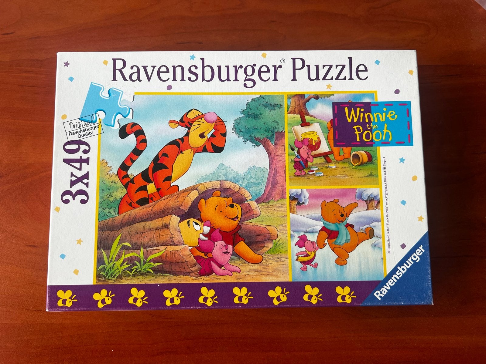 Ravensburger Winnie de Poeh Puzzel 3x49 stukjes, Ophalen of Verzenden, Minder dan 500 stukjes, Gebruikt, Legpuzzel