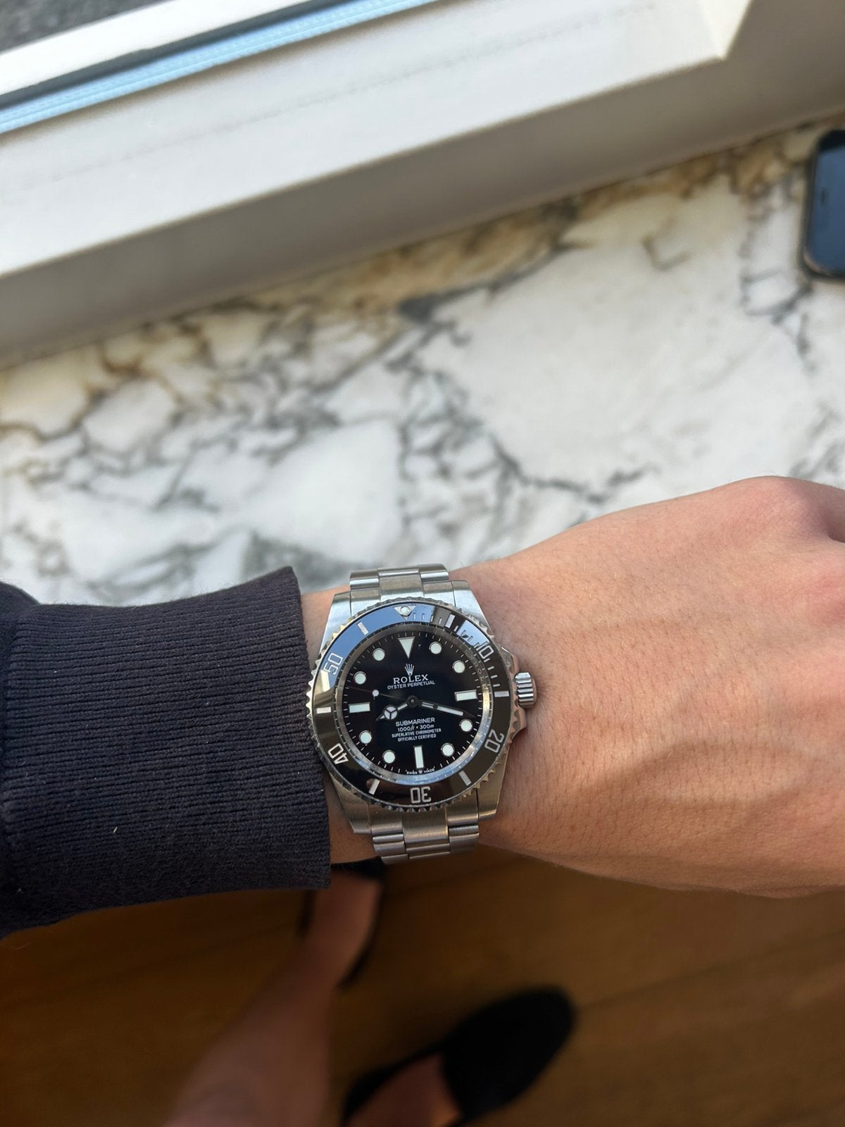 sub 41mm “No Date” Superclone NOOB v7, Overige merken, Staal, Staal, Polshorloge