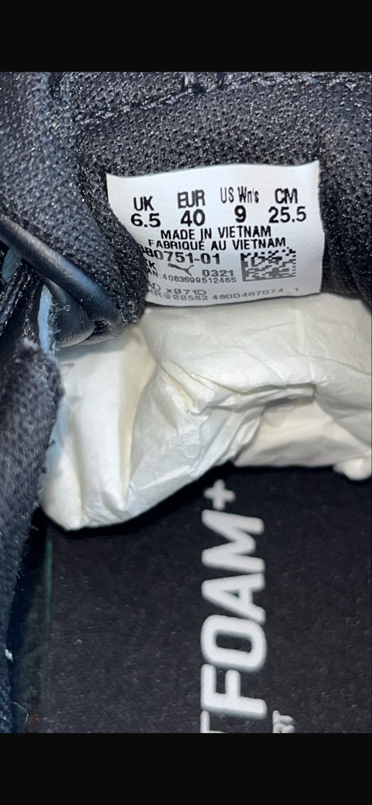 Puma sneakers zwart maat 40, Ophalen, Zwart, Nieuw, Sneakers of Gympen