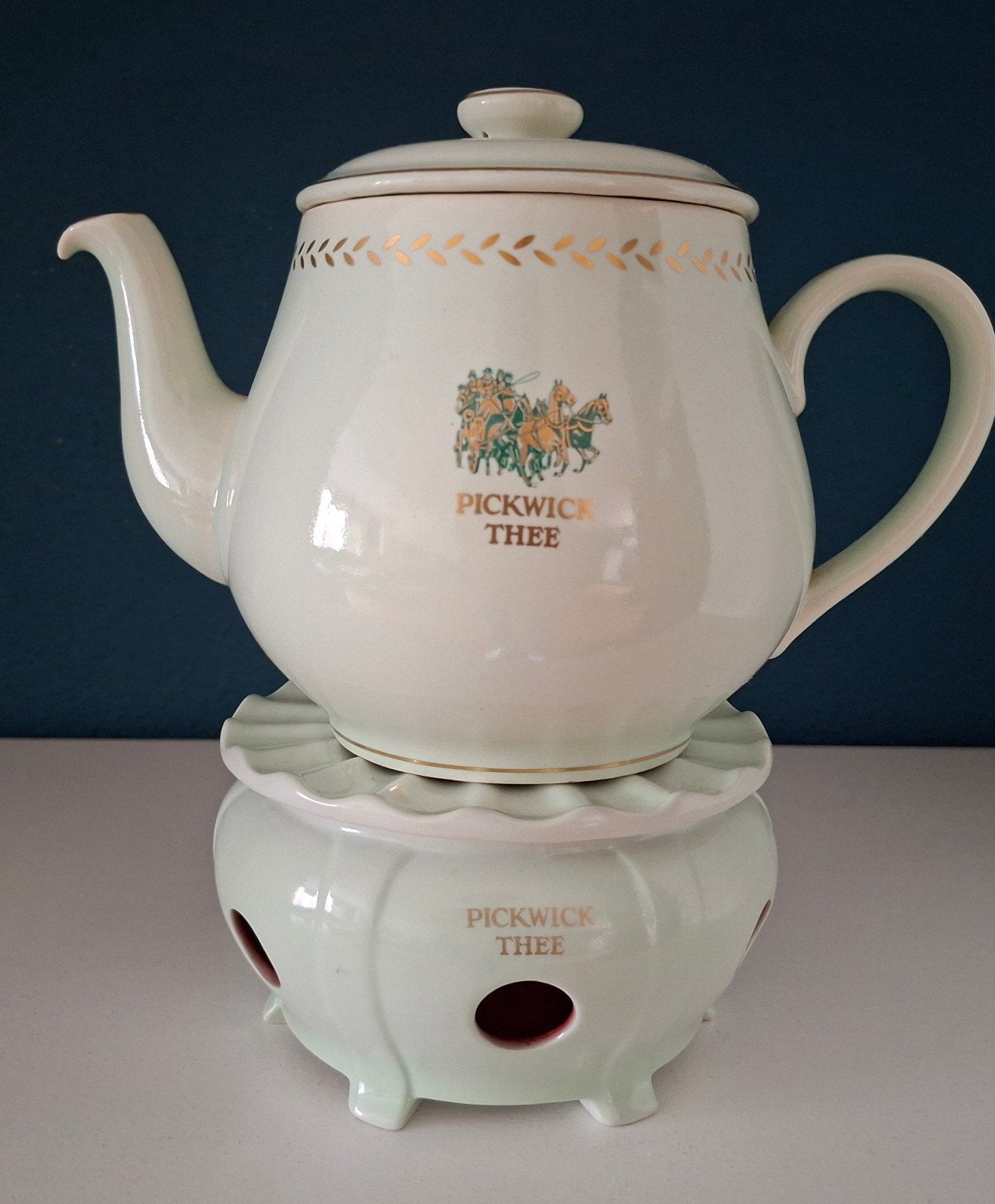 Vintage Pickwick theepot met warmhouder, Huis en Inrichting, Keuken | Servies, Ophalen of Verzenden, Overige stijlen, Overige typen