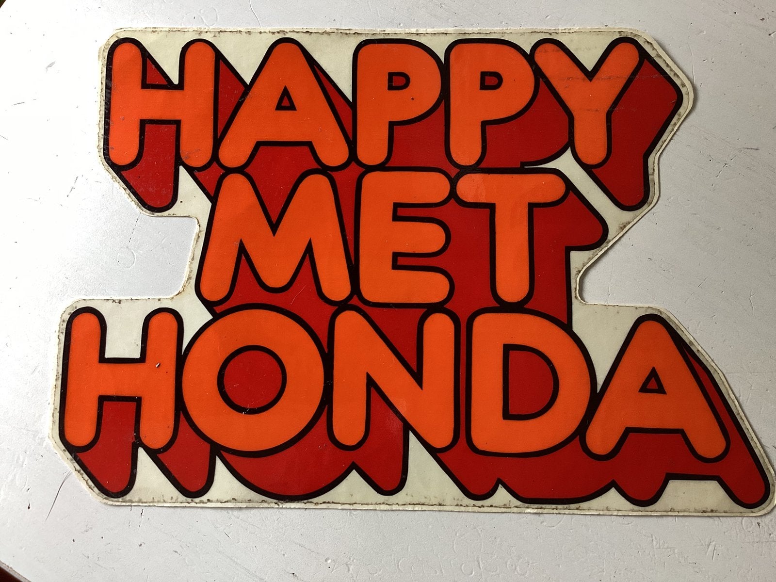 Sticker Happy met Honda, Verzamelen, Verzenden, Zo goed als nieuw, Auto of Motor