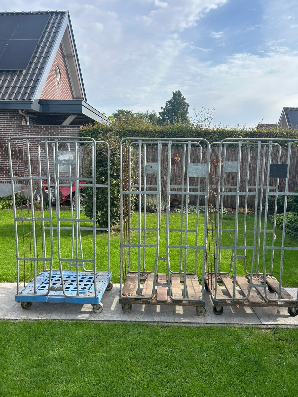Haardhout opslag 3 stuks Rol container opslag, Tuin en Terras, Minder dan 3 m³, Ophalen, Overige houtsoorten