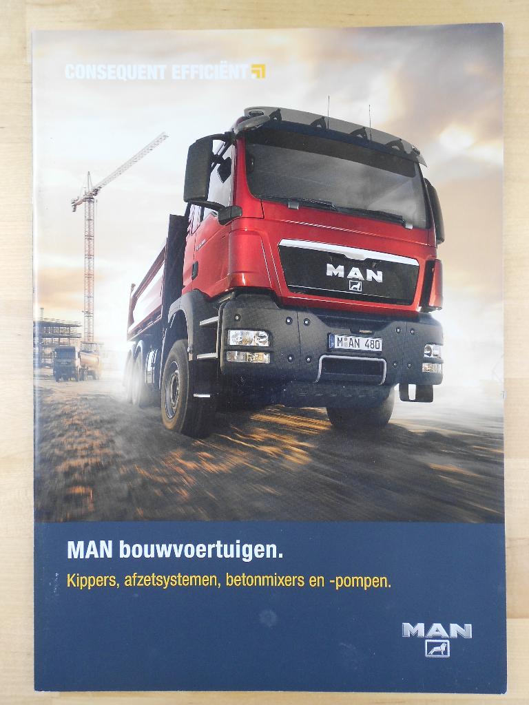 MAN Diesel TGL TGM TGS TGX Bouwvoertuigen Brochure 2009, MAN Diesel, Ophalen of Verzenden, Zo goed als nieuw, Overige merken