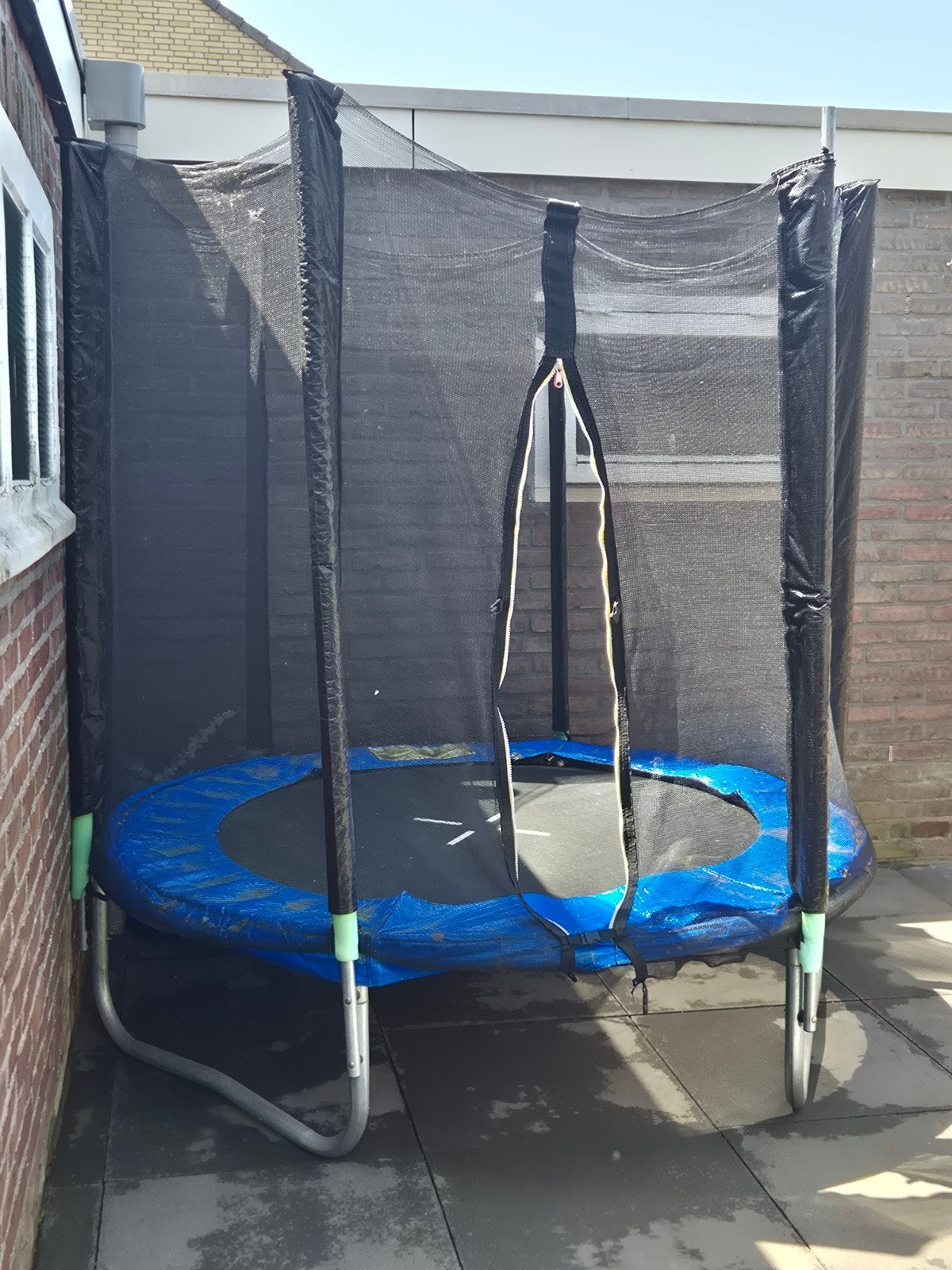 Trampoline met veiligheidsnet - Gebruikt, Ophalen of Verzenden, Gebruikt