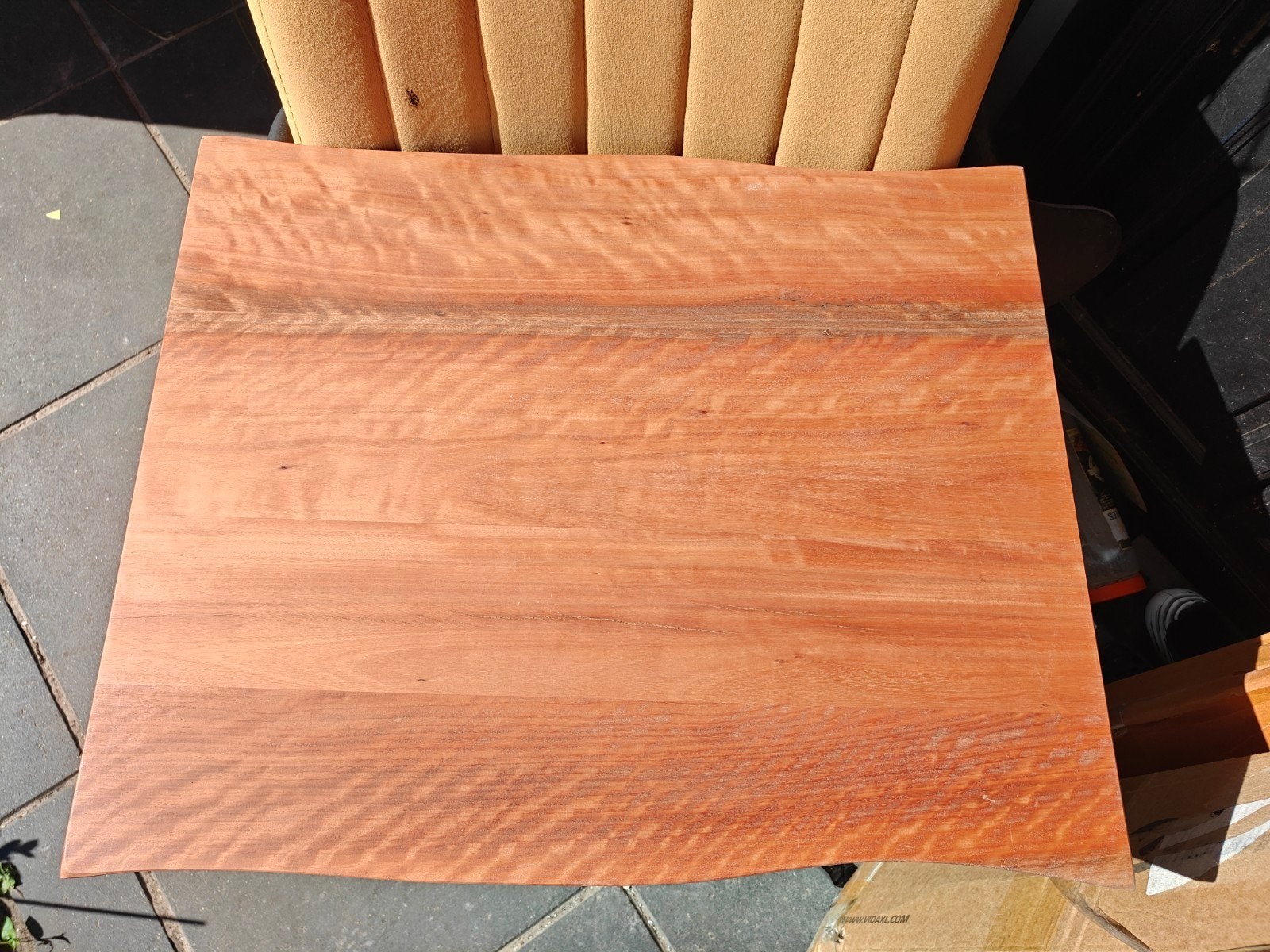 Tafelblad acaciahout 70 x 57 cm, 50 tot 100 cm, Zo goed als nieuw, Rechthoekig, 50 tot 100 cm