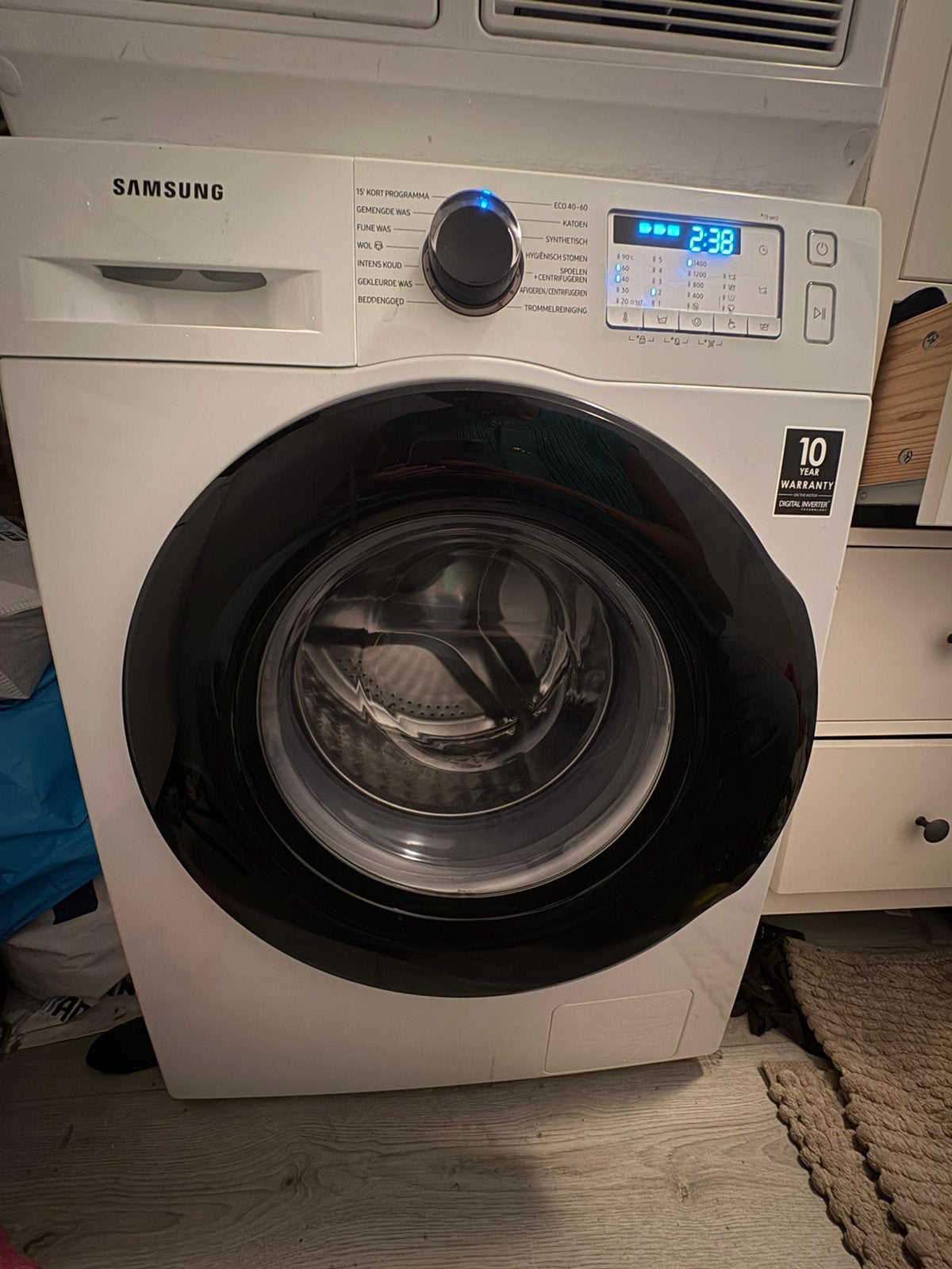Samsung ecobubble wasmachine 8kg, Ophalen, Zo goed als nieuw, 85 tot 90 cm, 1200 tot 1600 toeren