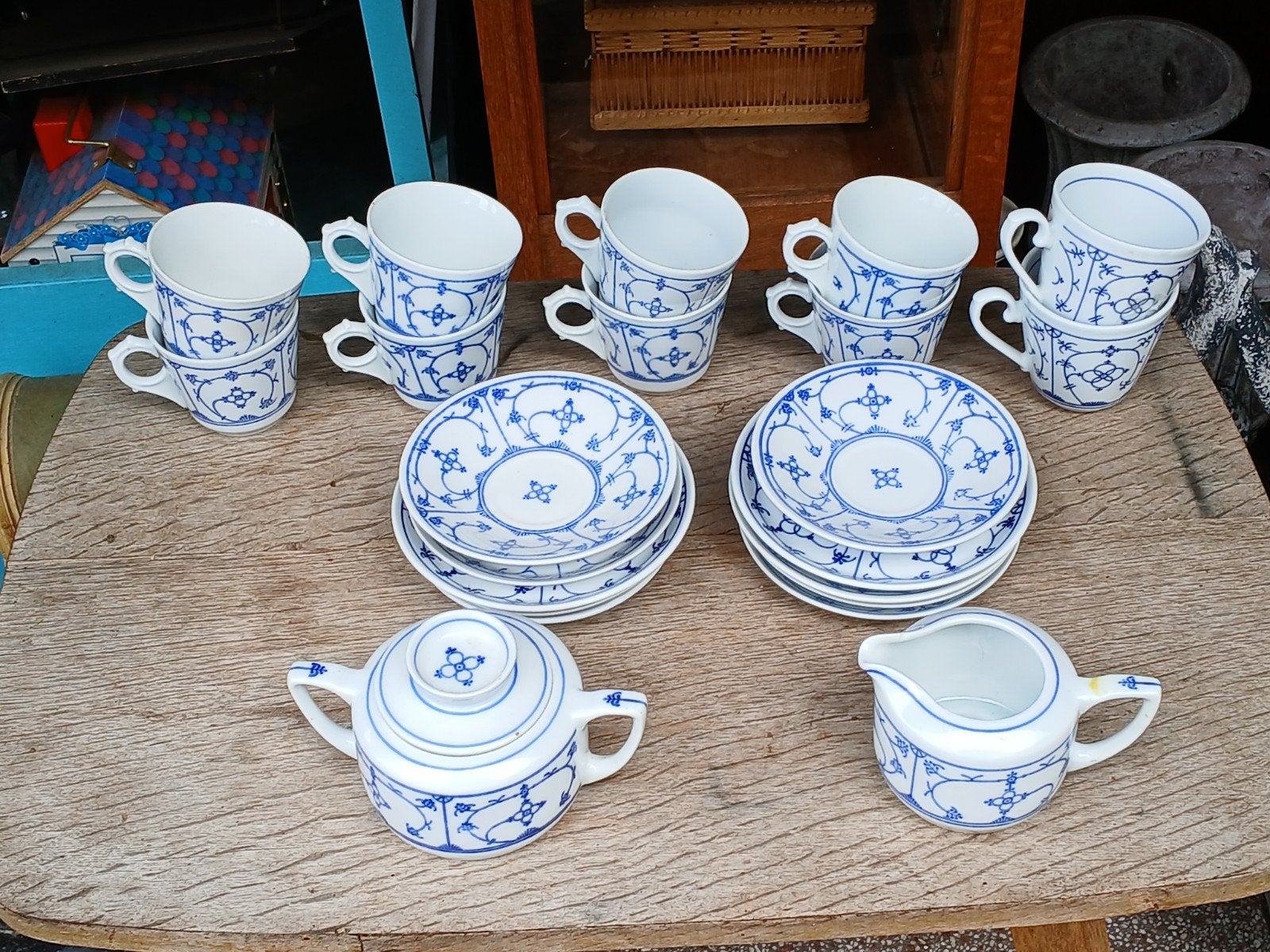 Vintage Jäger Eisenberg porseleinen koffie servies, DDR, Ophalen of Verzenden