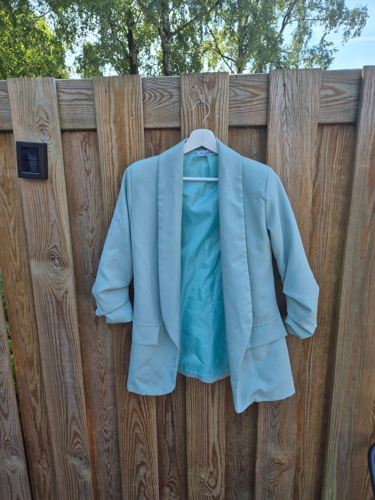 Trendy mintgroen jasje/blazer, maat M, Maat 38/40 (M), Ophalen of Verzenden, Zo goed als nieuw, Jasje
