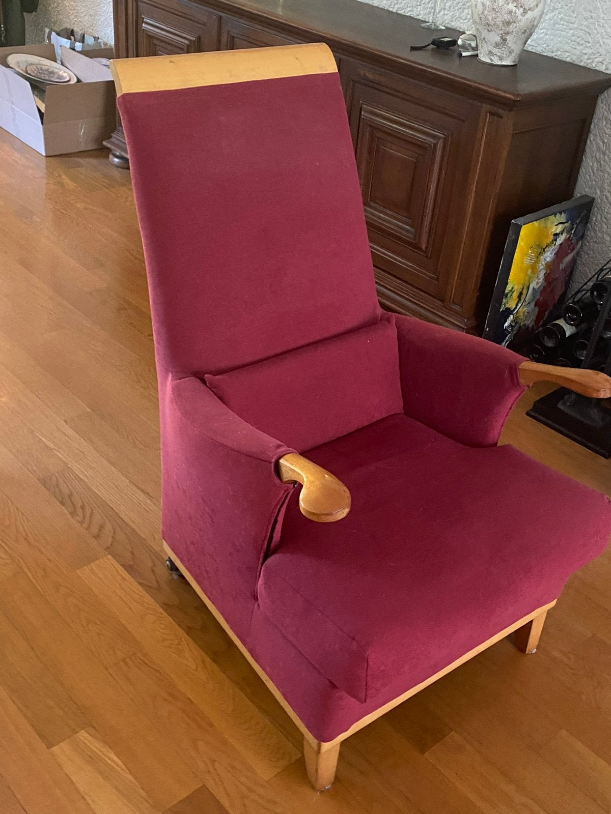 Giorgetti fauteuil, Huis en Inrichting, Ophalen, Gebruikt, 75 tot 100 cm, Stof