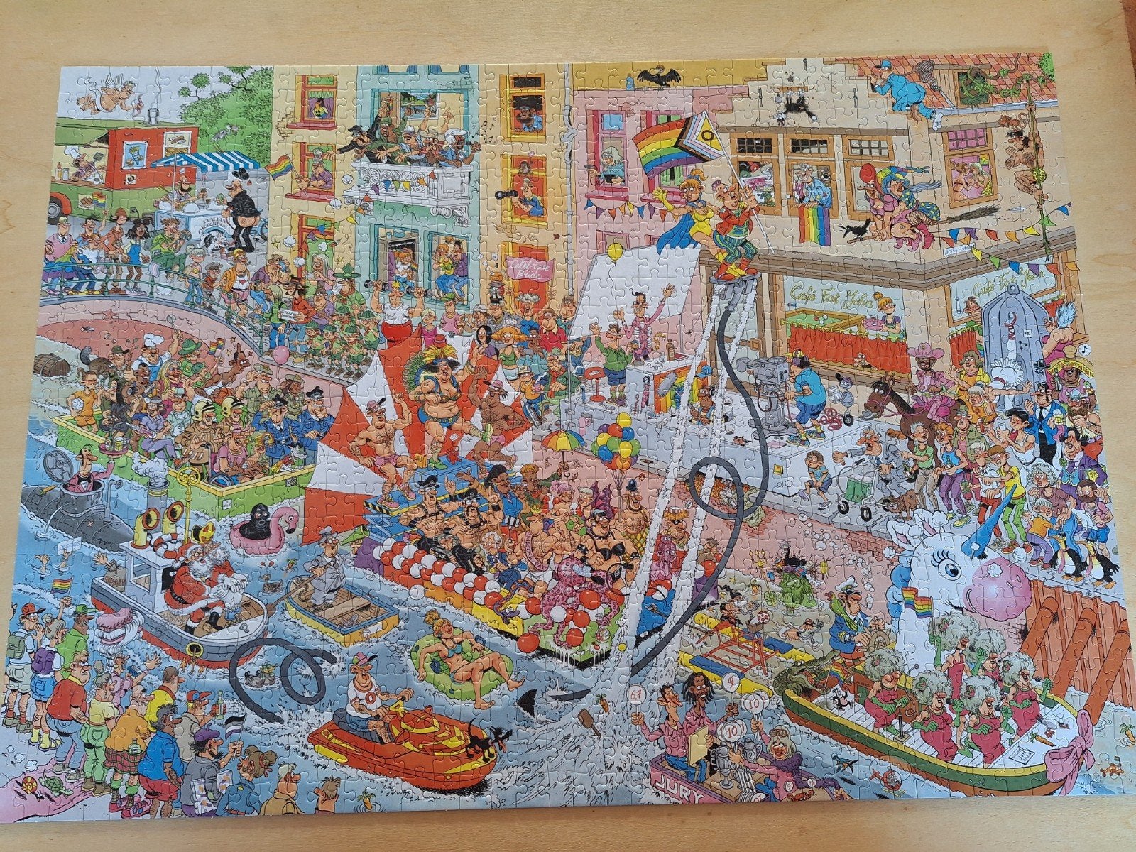 Jan van Haasteren legpuzzel 1000 stukjes, Ophalen of Verzenden, 500 t/m 1500 stukjes, Zo goed als nieuw, Legpuzzel