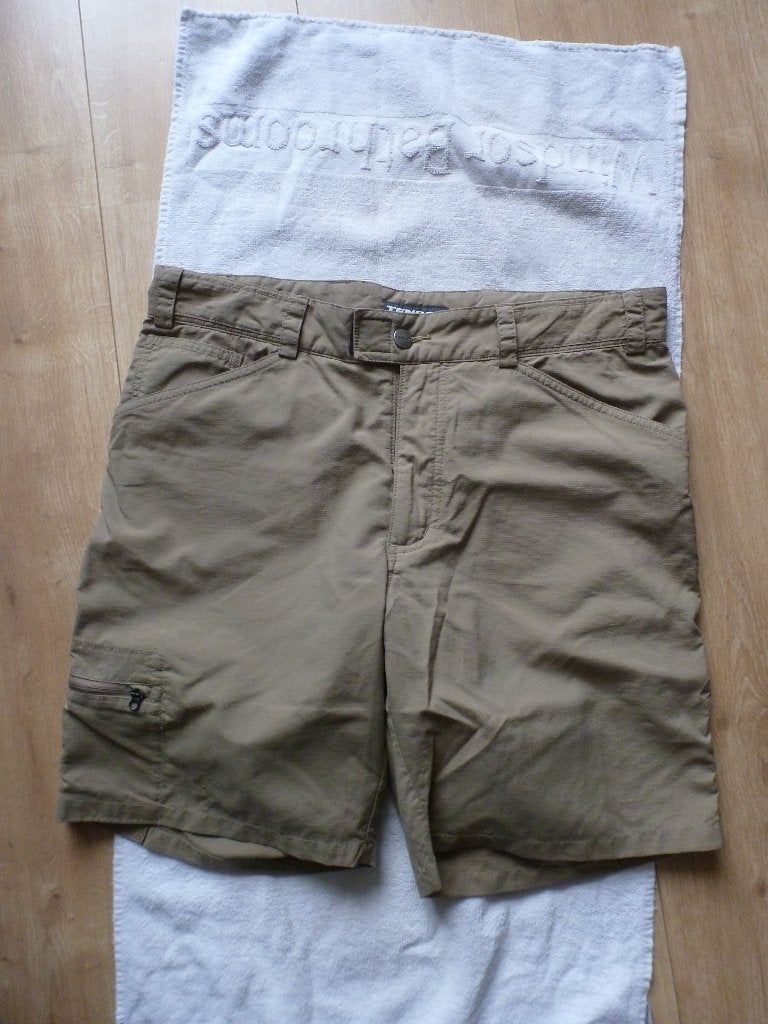 sneldrogend * TENSON knie broek kaki beige M -GRATIS zend, Verzenden, Zo goed als nieuw, Maat 48/50 (M), Overige kleuren
