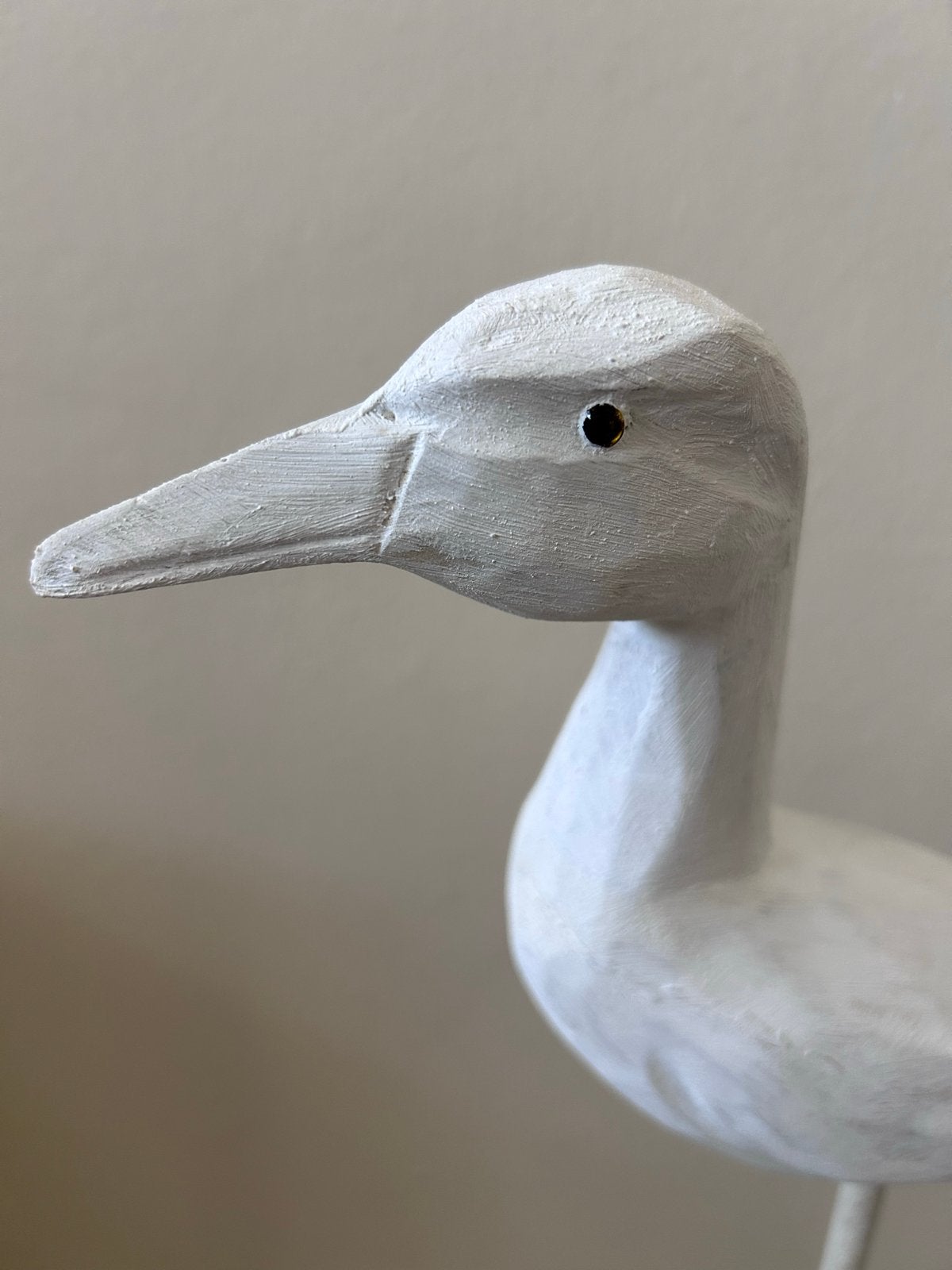 Decoratieve houten vogel op standaard hout wit, Hout, Ophalen of Verzenden, Wit, Landelijk