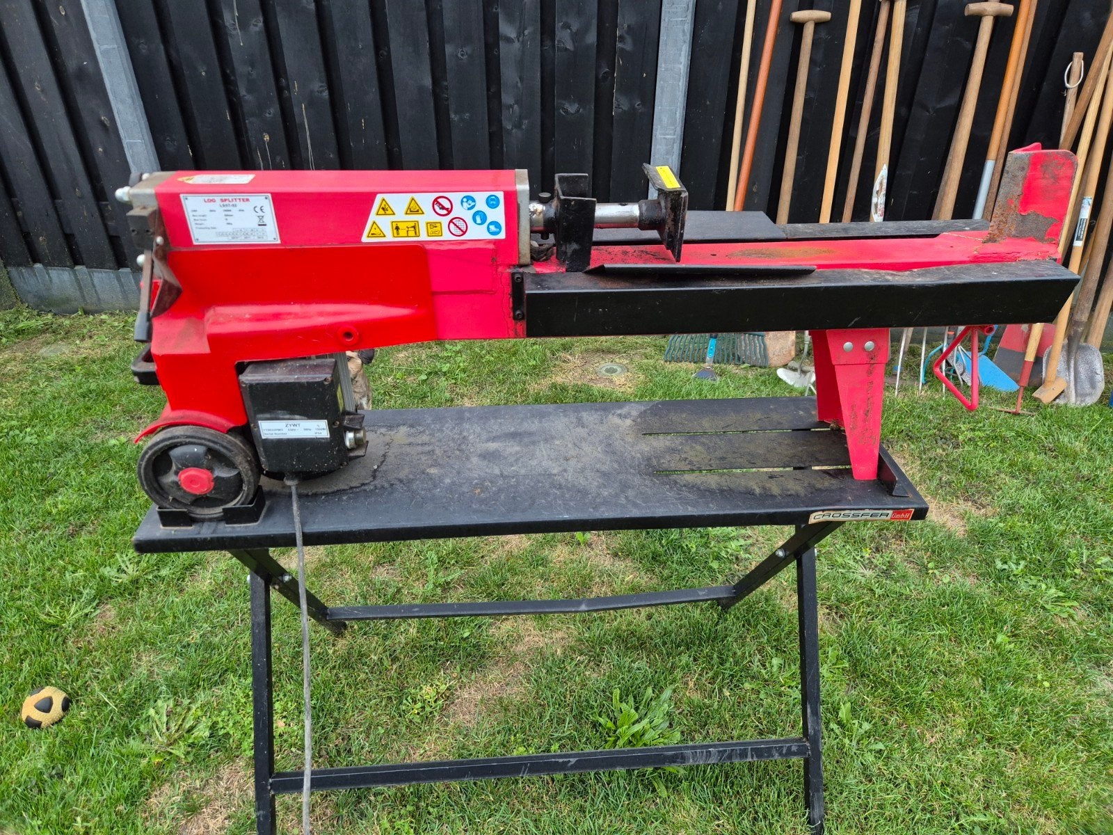 Elektrische Houtklover Log Splitter LS5T-52, Tuin en Terras, Ophalen, Gebruikt, Liggend, Log Splitter
