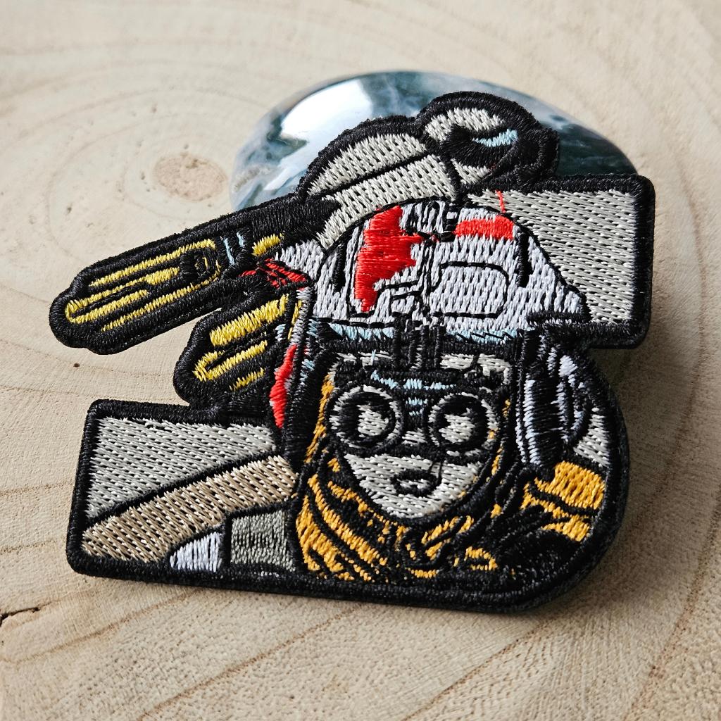 Strijk embleem applicatie Patch Starwars S man met helm, D, Nieuw, Ophalen of Verzenden, D