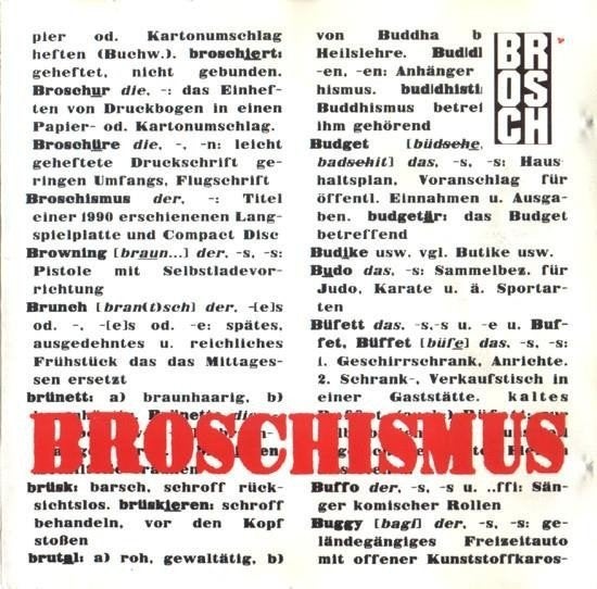 cd van Brosch ‎– Broschismus, Verzenden, Zo goed als nieuw, Poprock