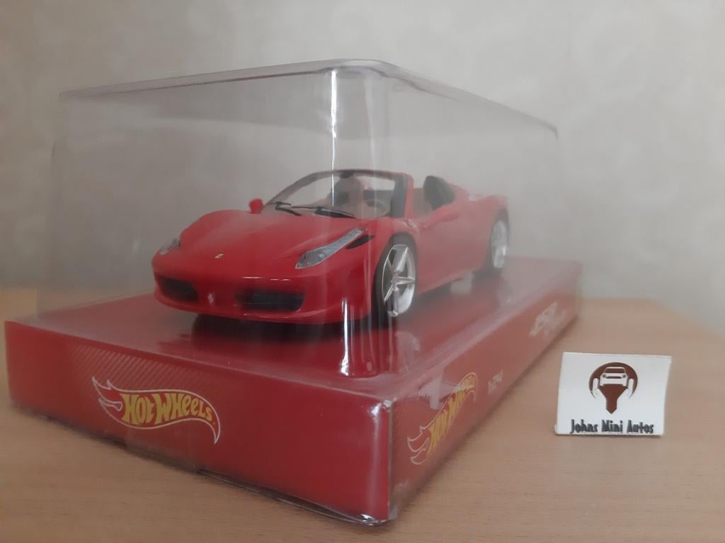 Ferrari 458 Spider in Rosso van Hotwheels 1:24, Overige merken, Auto, Nieuw, Ophalen of Verzenden