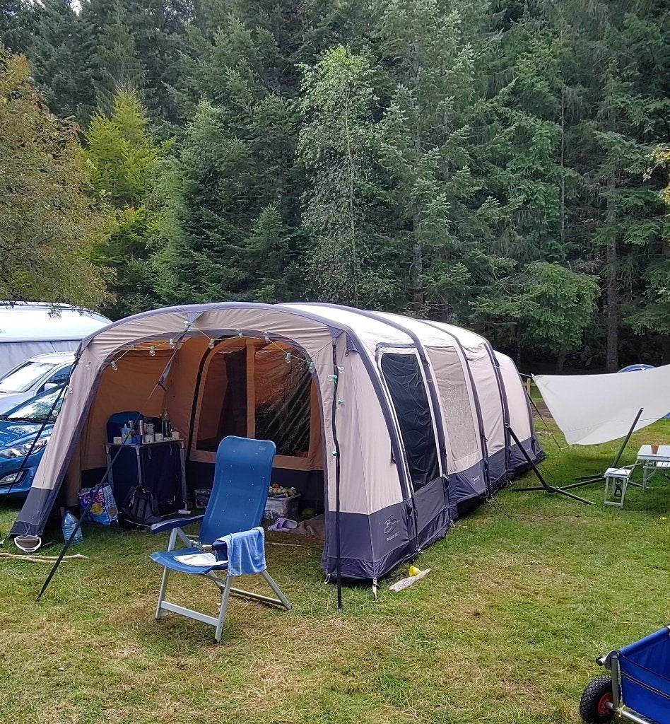 Bardani Airspace 380 opblaasbare tent met funky aanhanger!, Ophalen, Zo goed als nieuw, Tot en met 5