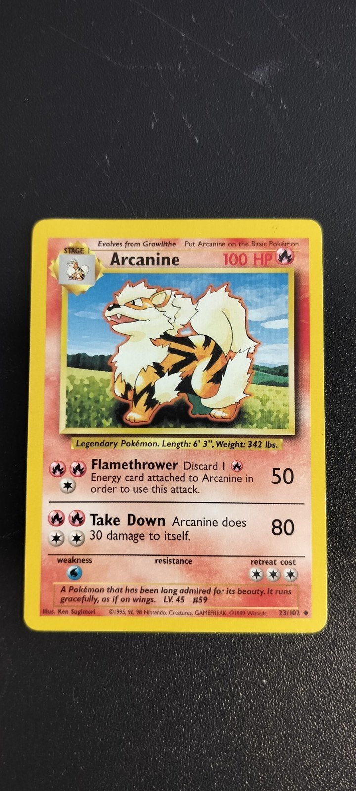 Base set arcanine, Ophalen of Verzenden, Zo goed als nieuw, Losse kaart