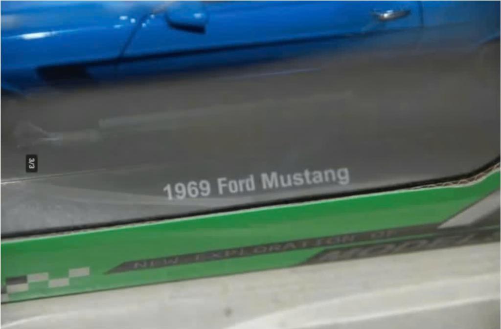 1:18 FORD MUSTANG COUPE 1969 blue Welly in box WRH, Verzenden, Zo goed als nieuw, Auto, Welly