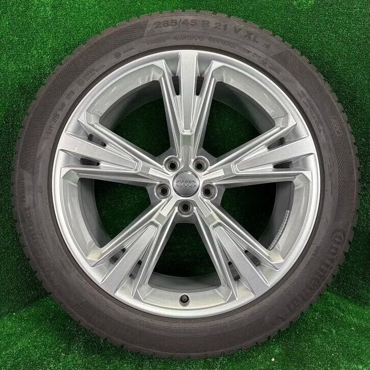 Originele 21 inch Audi S-line velgen winterbanden Q7 SQ7 Q8, Audi, Gebruikt, 285 mm, Banden en Velgen
