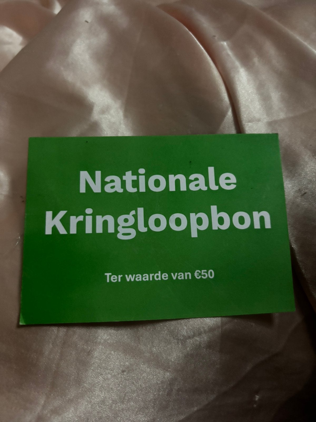 kringloopwinkel cadeaubon, Ophalen, Nieuw