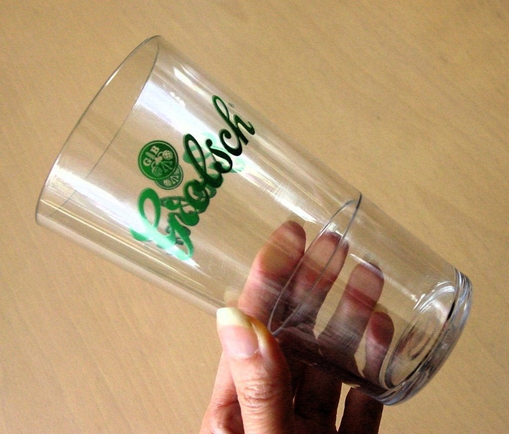 Grolsch-bierbeker, herbruikbare hardcup, Ophalen of Verzenden, Zo goed als nieuw, Glas of Glazen, Grolsch