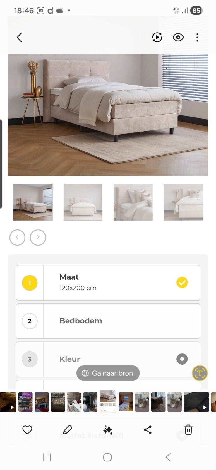 Zo goed als nieuwe boxspring 120x200 cm, Ophalen of Verzenden, Zo goed als nieuw, Twijfelaar, 120 cm