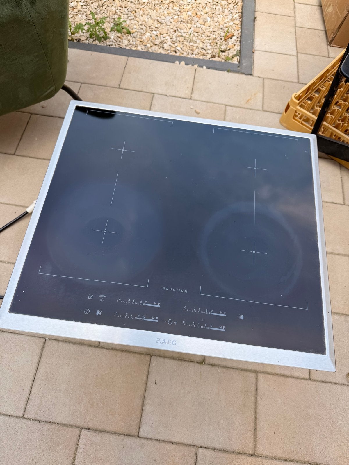 AEG Inductie kookplaat HK654400XB - 4 zones, Ophalen, Gebruikt, 4 kookzones, Inbouw