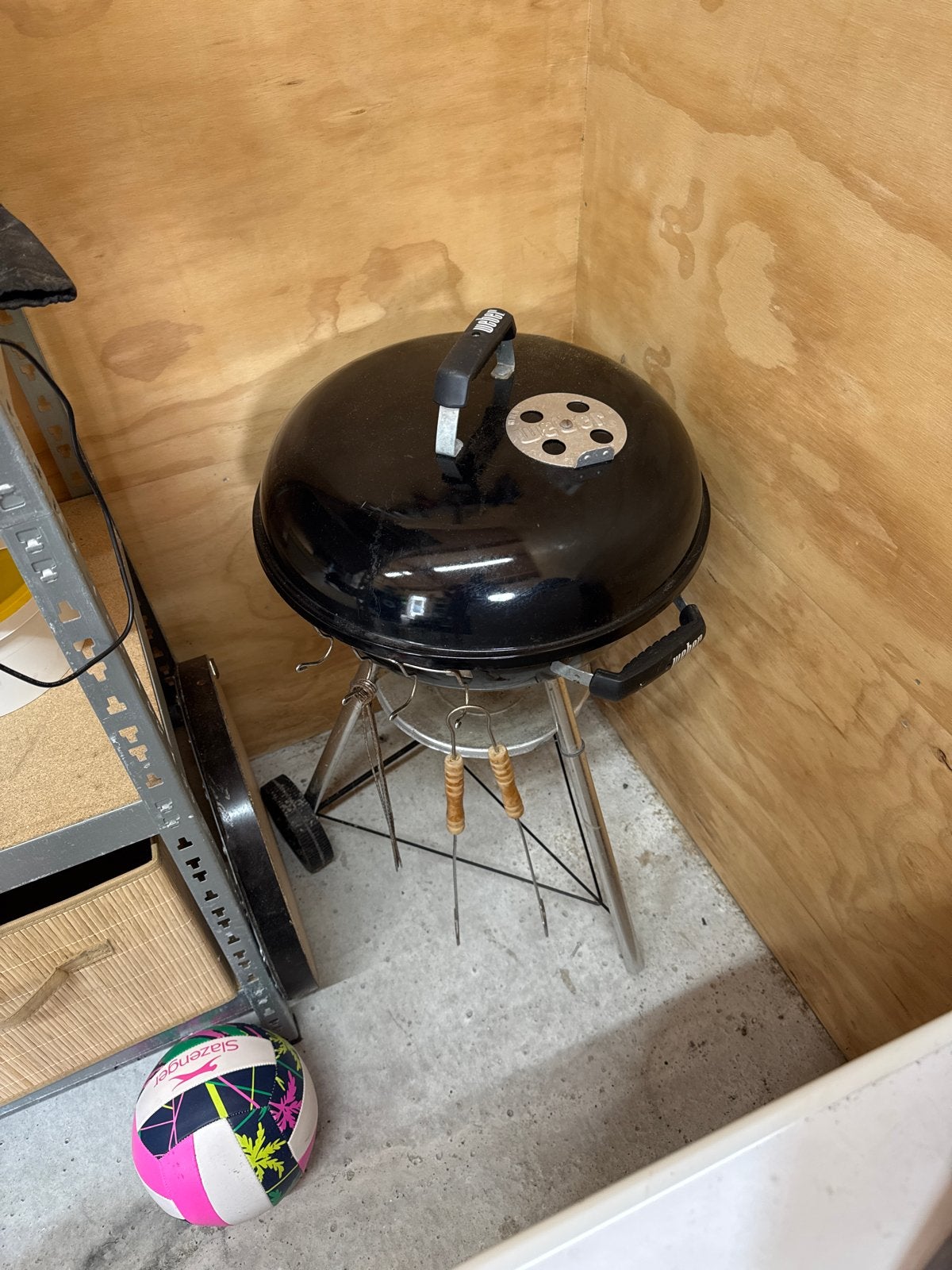 Weber Compact Kettle Houtskoolbarbecue - Zwart, Ophalen, Gebruikt