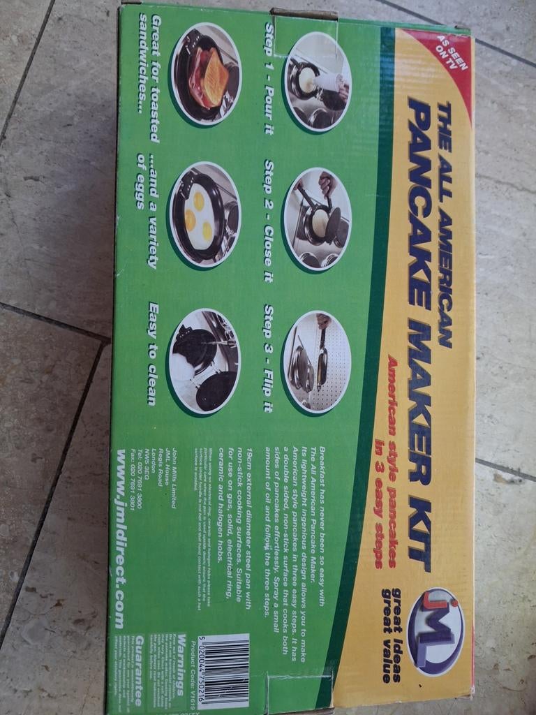 The All American Pancake Maker Kit - Nieuw in doos, Ophalen, Overige typen, Nieuw, Zwart