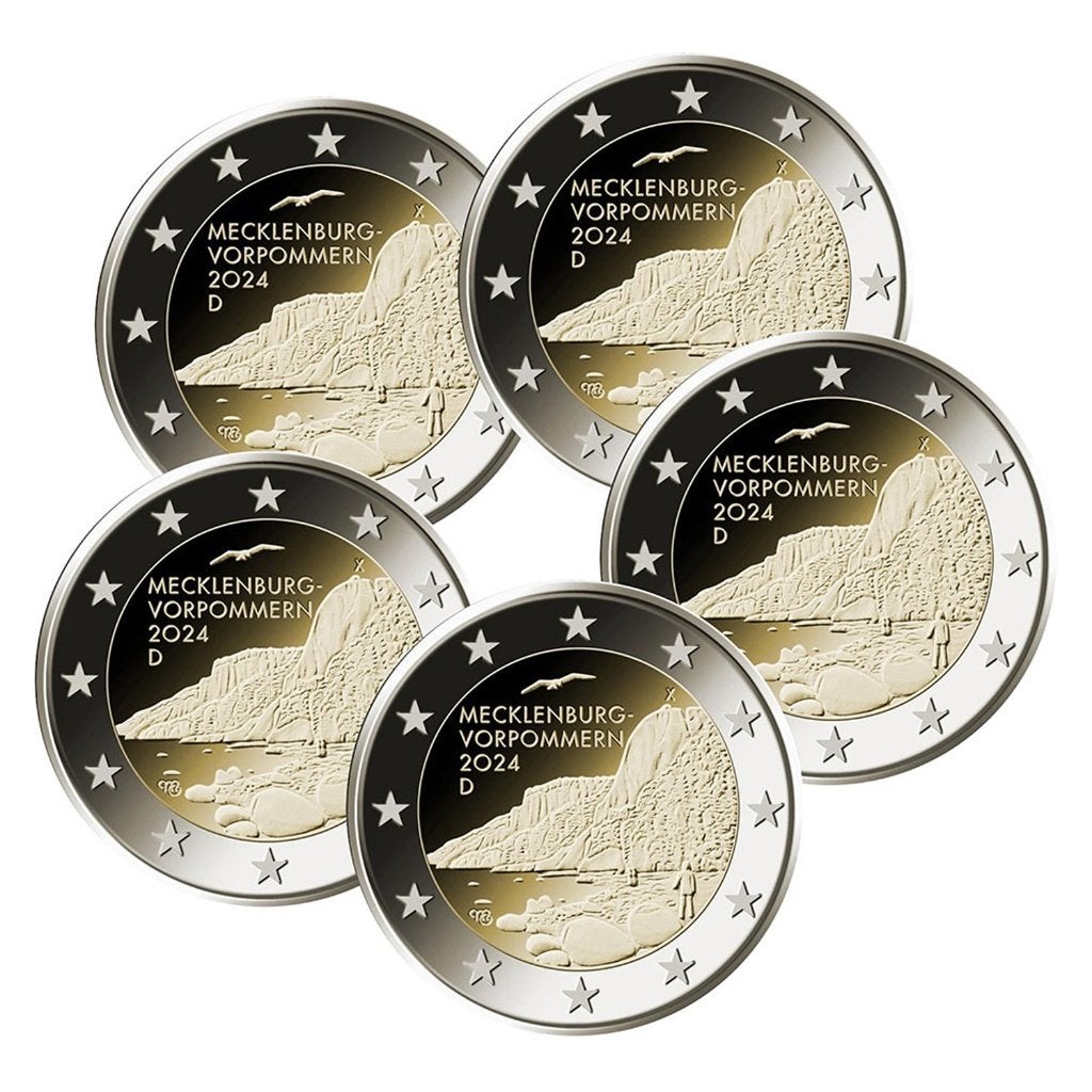 2 euro Duitsland 2024 - Mecklenburg-Vorpommern ADFGJ (UNC), Ophalen of Verzenden, Duitsland, 2 euro, Losse munt