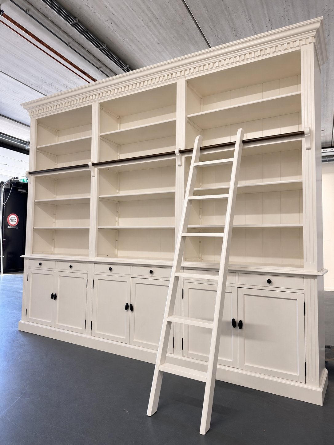 Grote Bibliotheekkast met Ladder 303cm | Landelijk, Gebruikt, 200 cm of meer, Pakhuis Zuidwest, Met lade(s)
