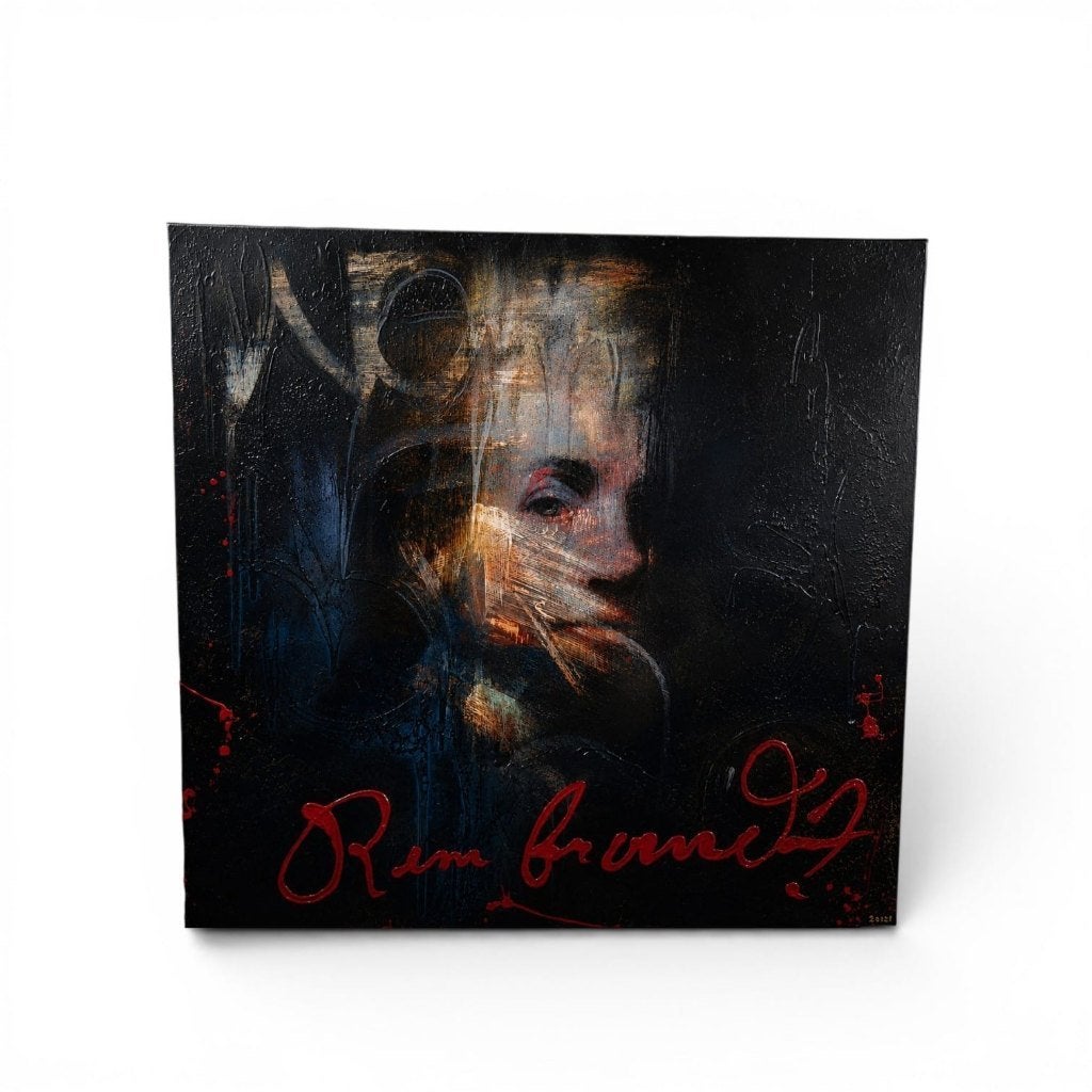 Karin Vermeer, origineel schilderij REMBRANDT, 120x120cm, Antiek en Kunst, Ophalen