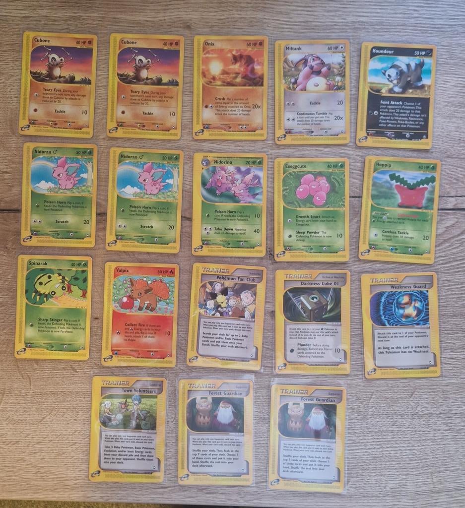 Pokemon Aquapolis set kaarten 18 stuks, Ophalen of Verzenden, Zo goed als nieuw, Meerdere kaarten