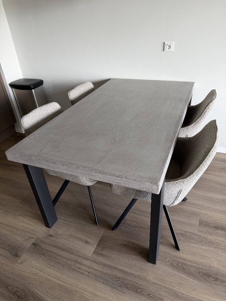 XOOON Eettafel Betonlook 160x90 cm, Huis en Inrichting, Tafels | Eettafels, Ophalen, Modern, Industrieel, Overige materialen, 50 tot 100 cm